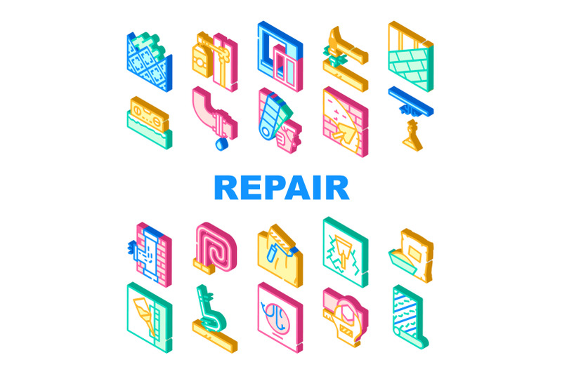 home-repair-service-collection-icons-set-vector