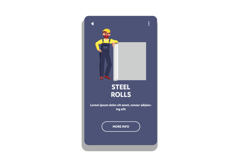 steel-rolls-holding-industry-factory-worker-vector