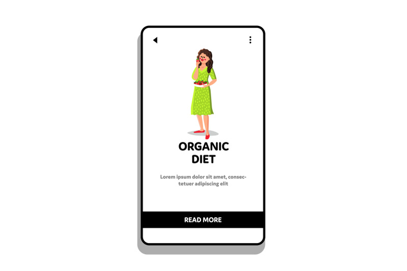 healthy-organic-diet-nutrition-eating-woman-vector