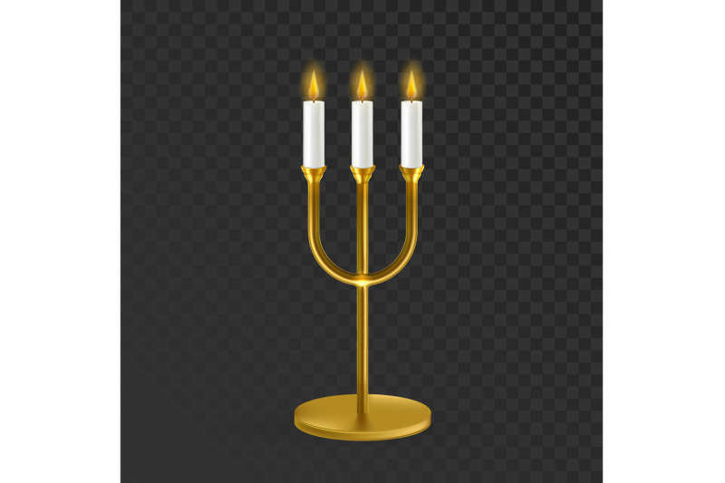 candlestick-with-burning-flame-candles-vector