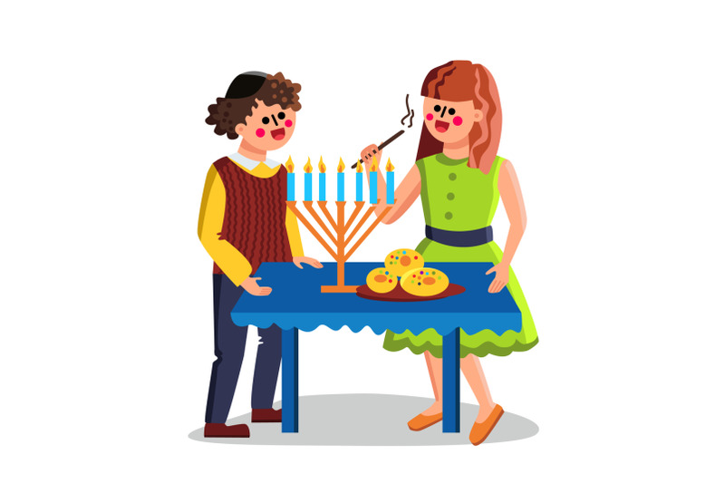 hanukkah-jewish-holiday-celebrate-couple-vector