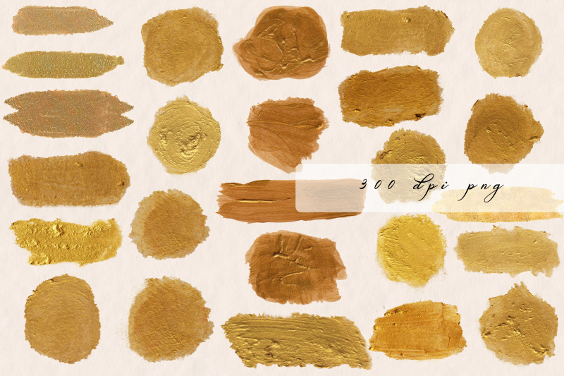 gold-acrylic-brush-stroke-collection