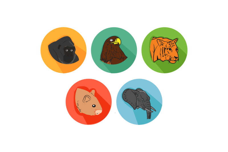 gorilla-friends-cartoon-animals-icon-bundle