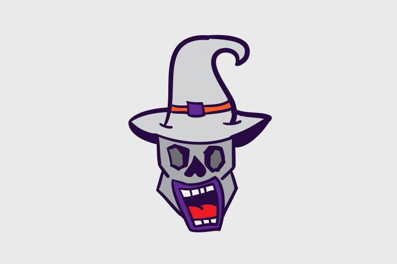 halloween-icon-with-zombie-skull