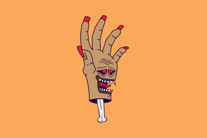 halloween-icon-with-red-monster-hand