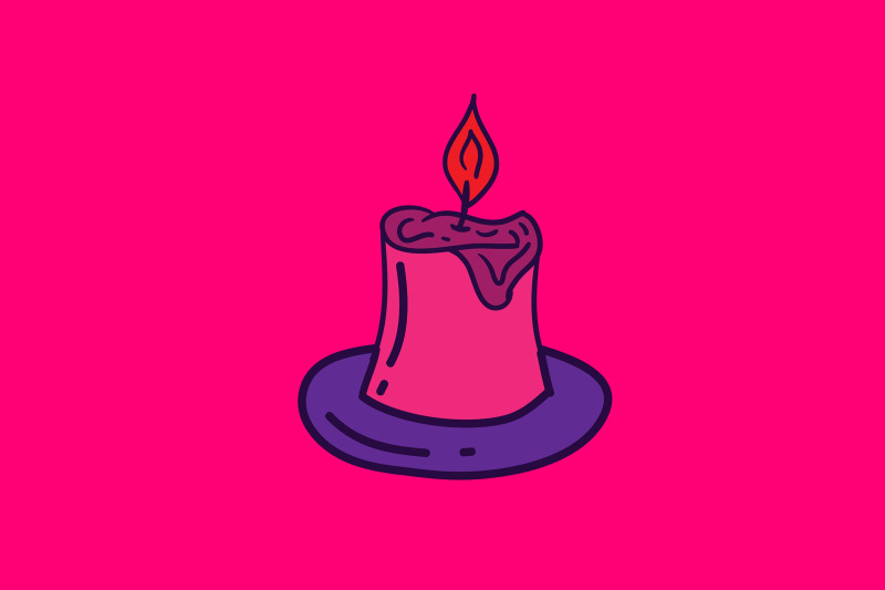 halloween-icon-with-half-of-candle