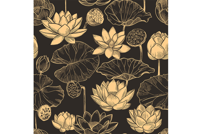 sketch-lotus-seamless-pattern-floral-composition-water-lily-flowers-a