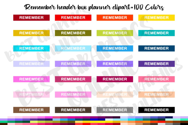 100-remember-planner-sticker-clipart-set