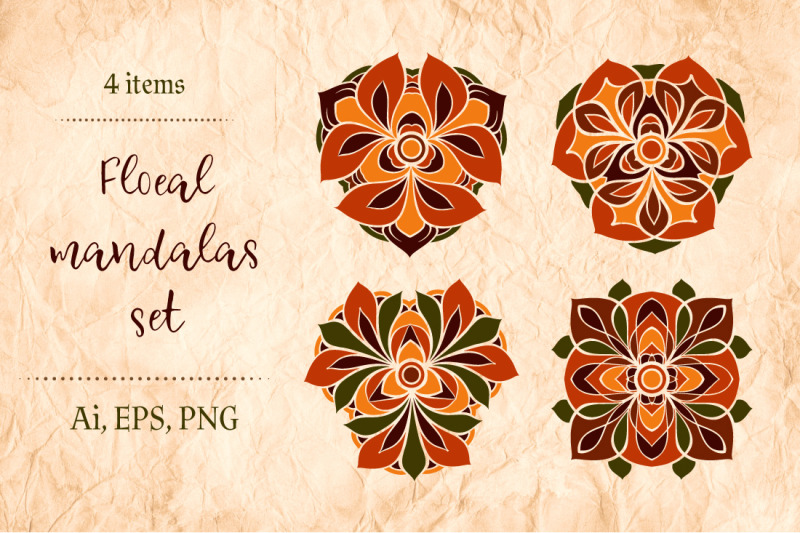 floral-mandalas-set