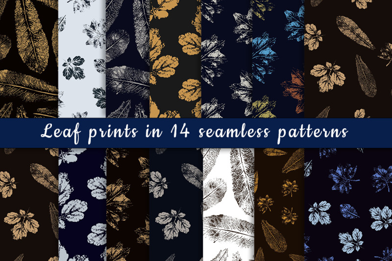 leaf-prints-in-14-seamless-patterns