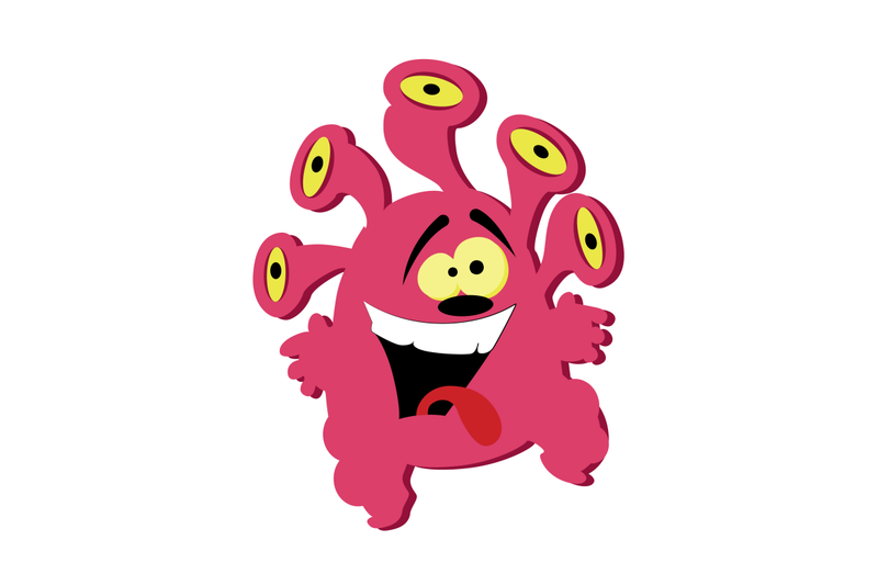 funny-pink-monster-with-group-of-eyes-isolated-on-white