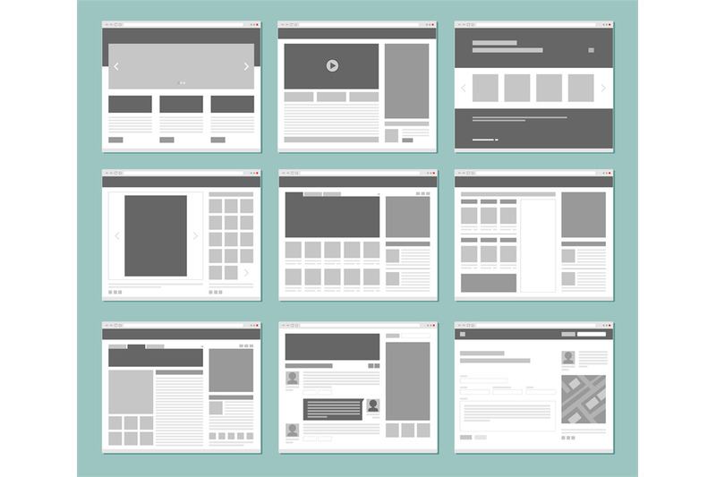 web-pages-layout-internet-browser-windows-with-website-elements-inter