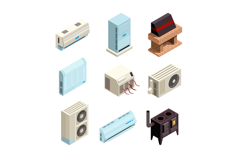 air-conditioner-heating-and-cooling-systems-various-types-with-compre