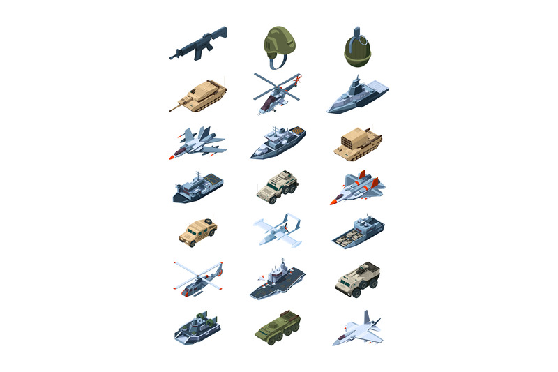 military-isometric-security-guards-in-uniform-soldiers-with-tanks-all