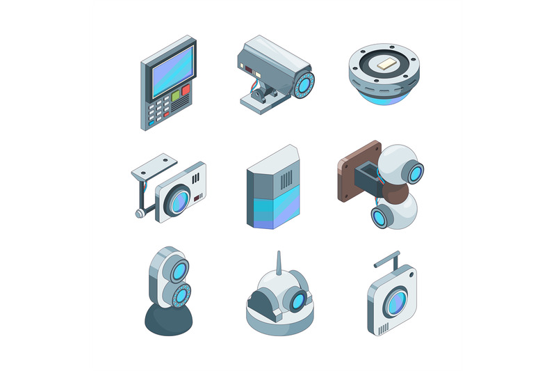 secure-cam-isometric-cctv-home-security-cameras-electronic-systems-ve