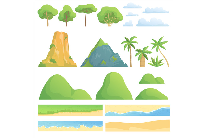 landscape-constructor-creation-kit-with-trees-bushes-mountains-hills