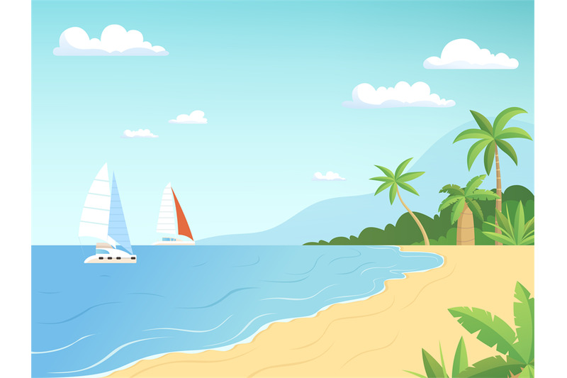 seaside-landscape-summer-beach-with-palm-trees-sailboats-adventure-ca