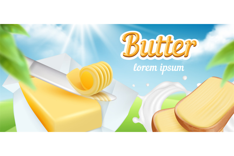 butter-advertizing-package-of-daily-breakfast-food-creamy-milk-butter