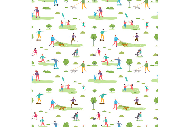 outdoor-activity-seamless-pattern-cartoon-characters-walking-peoples