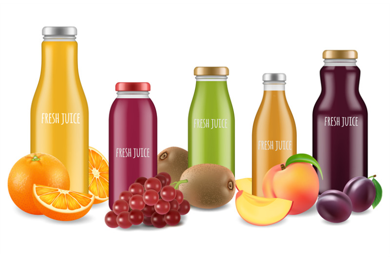 fresh-juice-set-and-fruits-vector-illustration