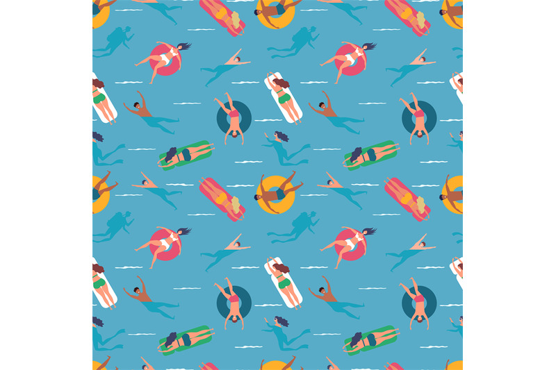 people-swimming-in-sea-seamless-pattern-background