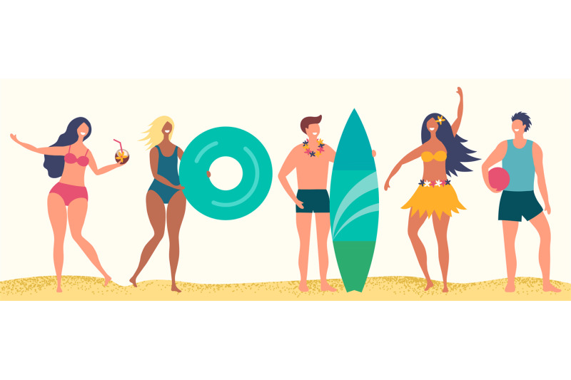 summer-beach-vector-characters-happy-boys-and-girls-on-sand-beach