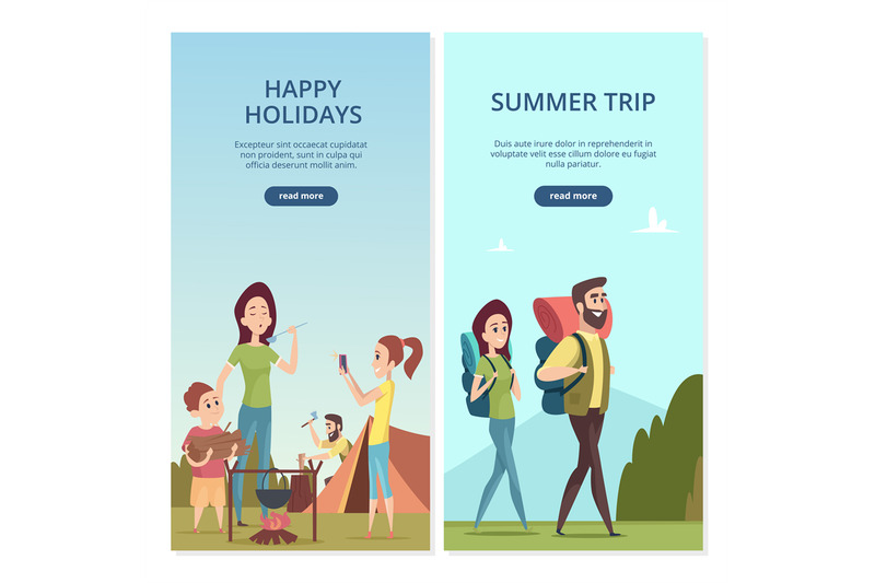 summer-camping-vector-banners-family-trip-and-travel-illustration