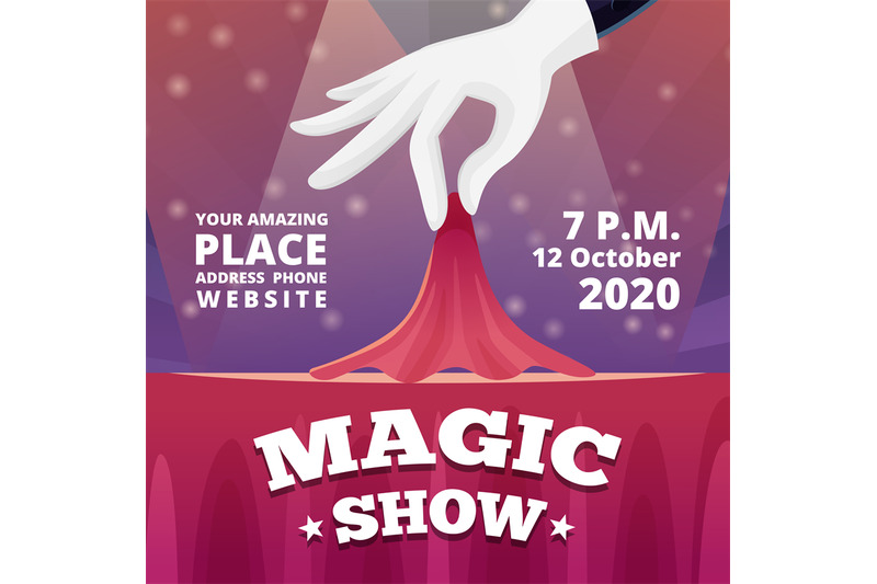 magic-show-invitation-poster-of-circus-show-with-vector-picture-of-ma