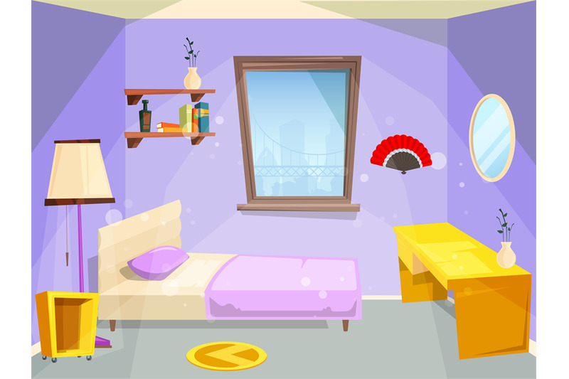 room-for-girl-house-bedroom-for-girl-kid-children-cartoon-vector-appa