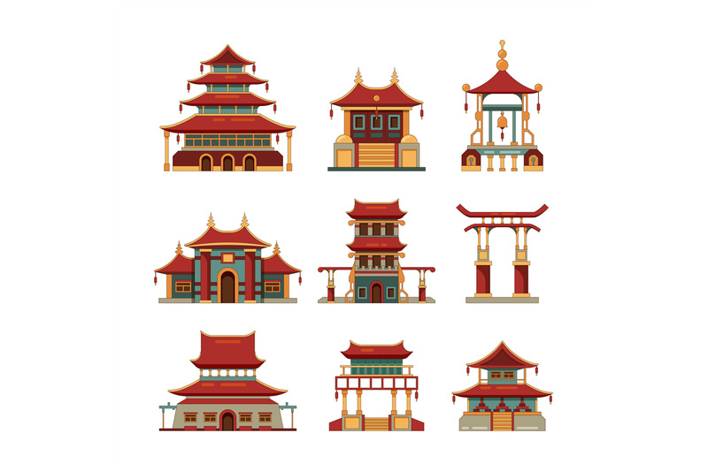 china-traditional-buildings-cultural-japan-objects-gate-pagoda-palace