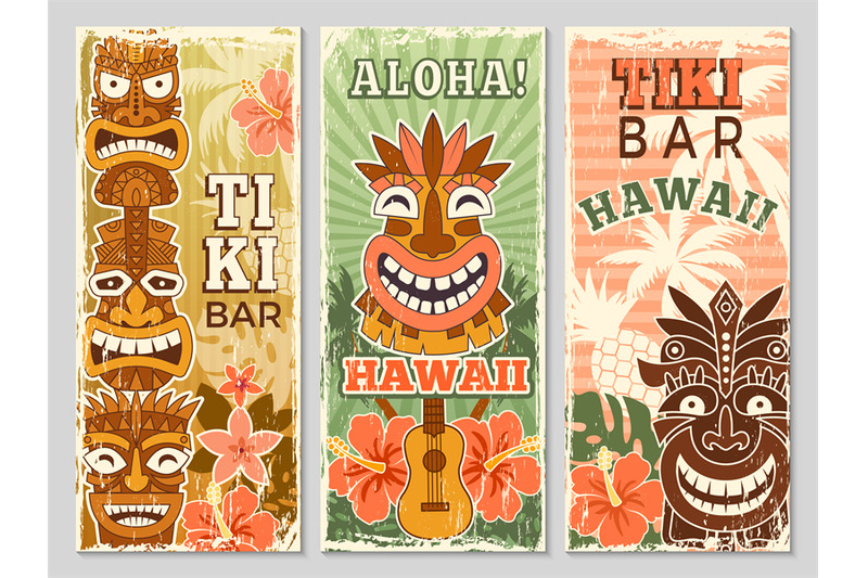 hawaii-retro-banners-aloha-tourism-summer-adventure-dancing-party-in