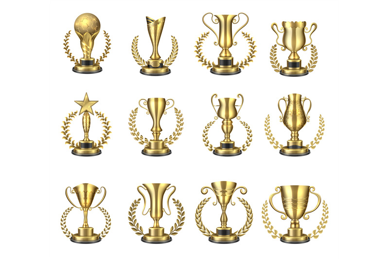 golden-trophy-cups-gold-goblets-and-figures-with-laurel-wreath-vecto
