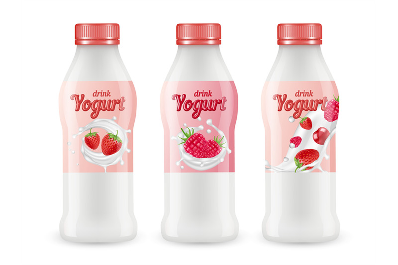 drink-yogurt-realistic-vector-set-bottles-of-berry-yogurt-isolated-on