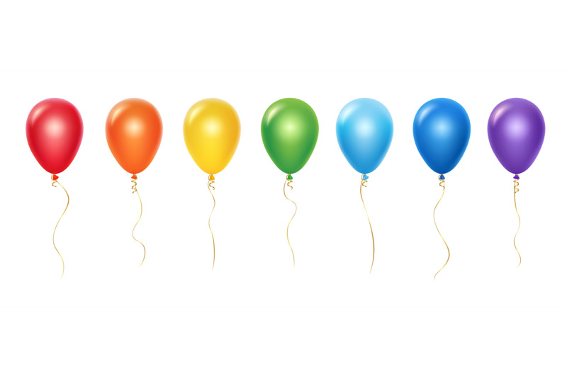realistic-rainbow-balloons-vector-set-balloons-with-ribbons-isolated