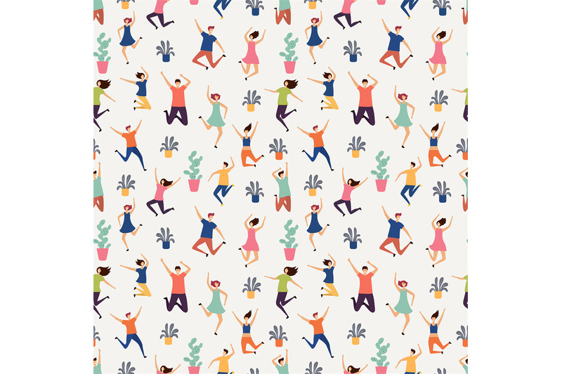 jumping-and-flying-people-seamless-pattern-plants-and-happy-humans-ve