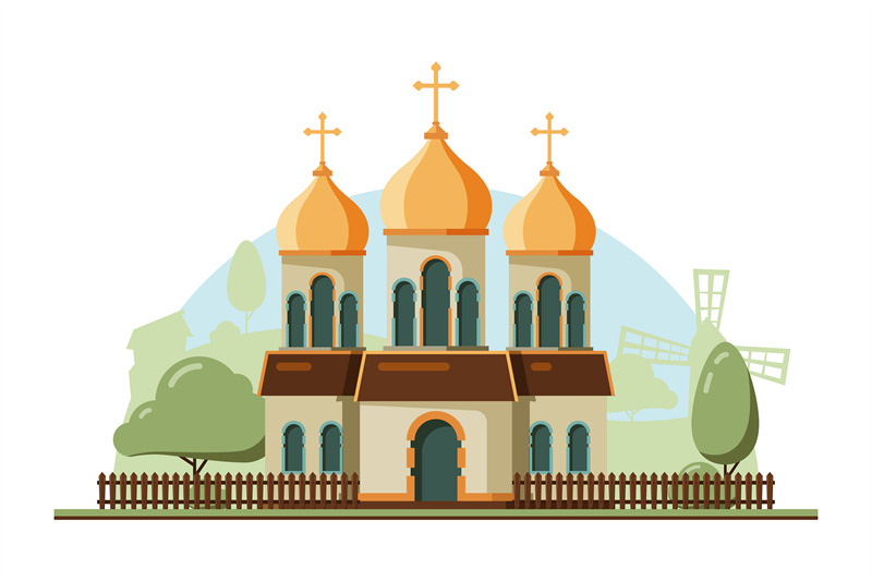 religion-building-christian-traditional-church-with-bell-vector-flat