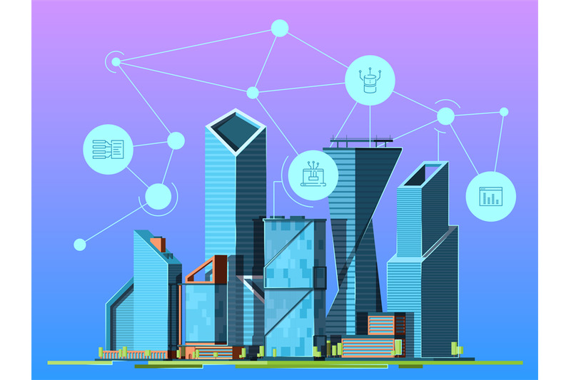 smart-city-skyscrapers-in-urban-landscape-high-technology-environment