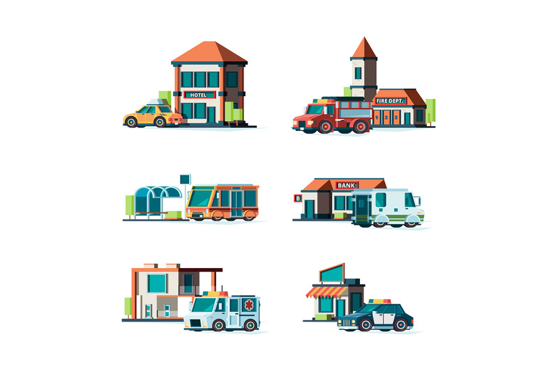 municipal-buildings-city-cars-near-facade-of-buildings-fire-station-p