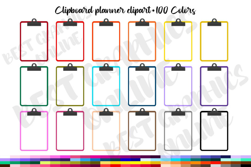 100-clipboard-clipart-planner-stickers