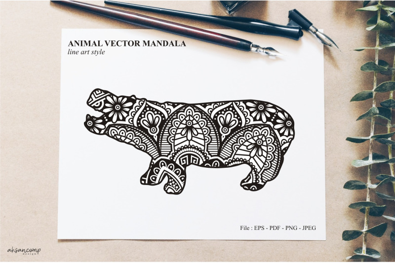 animal-vector-mandala-line-art-style