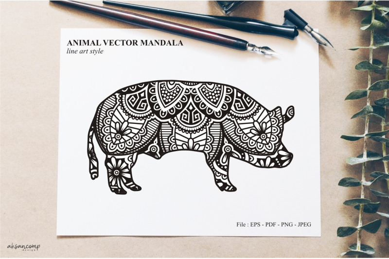 animal-vector-mandala-line-art-style