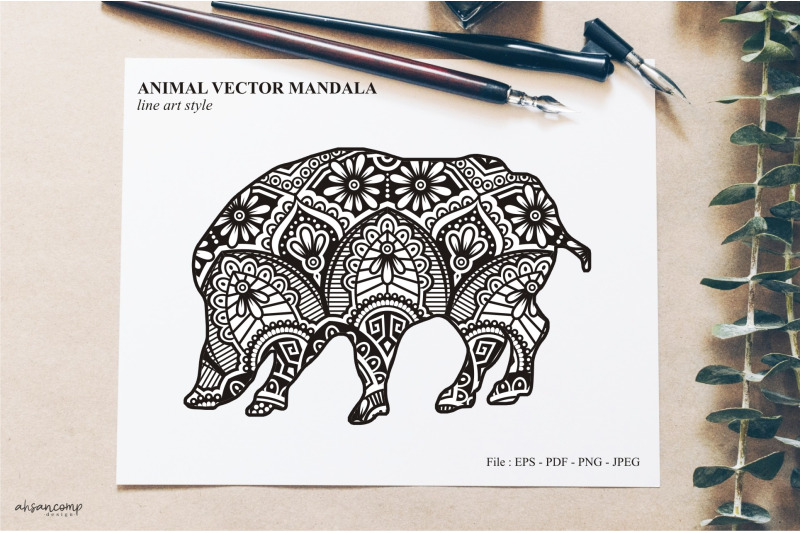 animal-vector-mandala-line-art-style