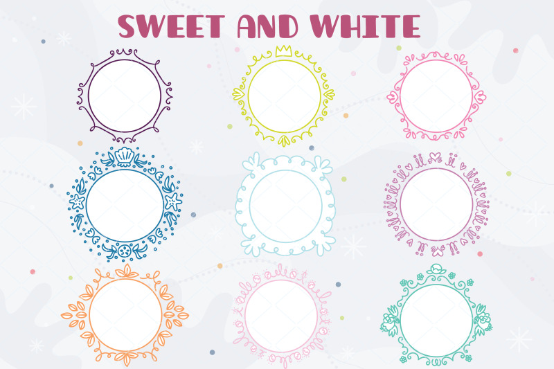 colored-circle-doodle-frames-hand-drawn-round-border-wreath