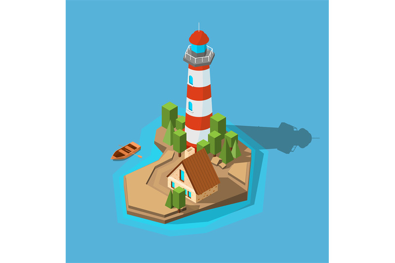 lighthouse-isometric-sea-ocean-boat-beach-small-island-with-navigatio