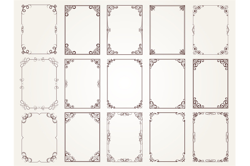 calligraphic-frames-borders-corners-ornate-frames-for-certificate-flo