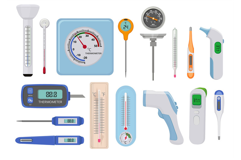 thermometers-hospital-medical-temperature-measure-high-and-low-variou