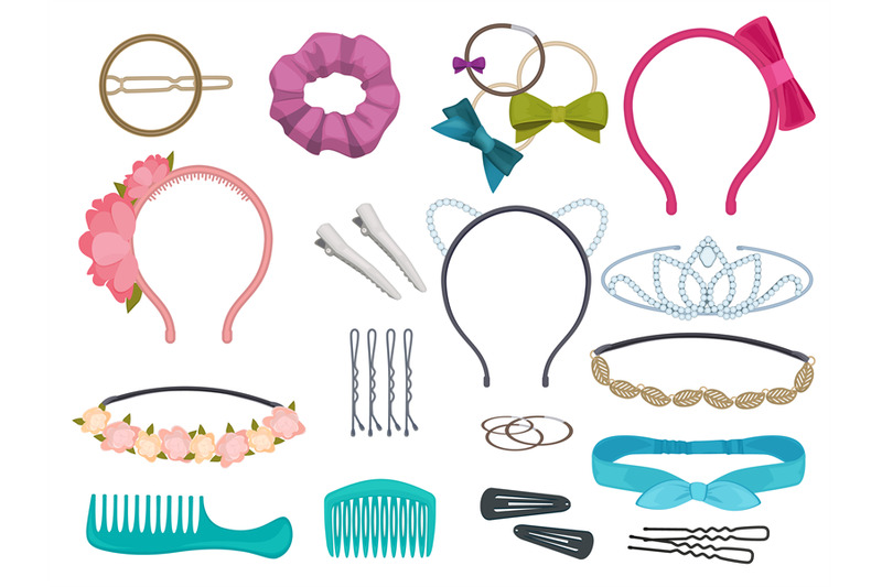 hair-accessories-woman-hair-items-stylist-salon-flowers-elastic-bands