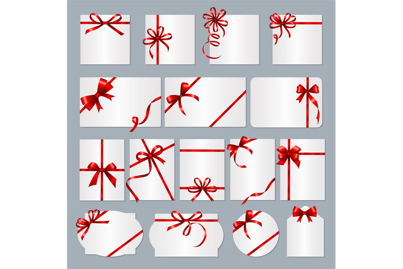 gift-card-frames-red-ribbons-gift-banners-with-place-for-text-vector