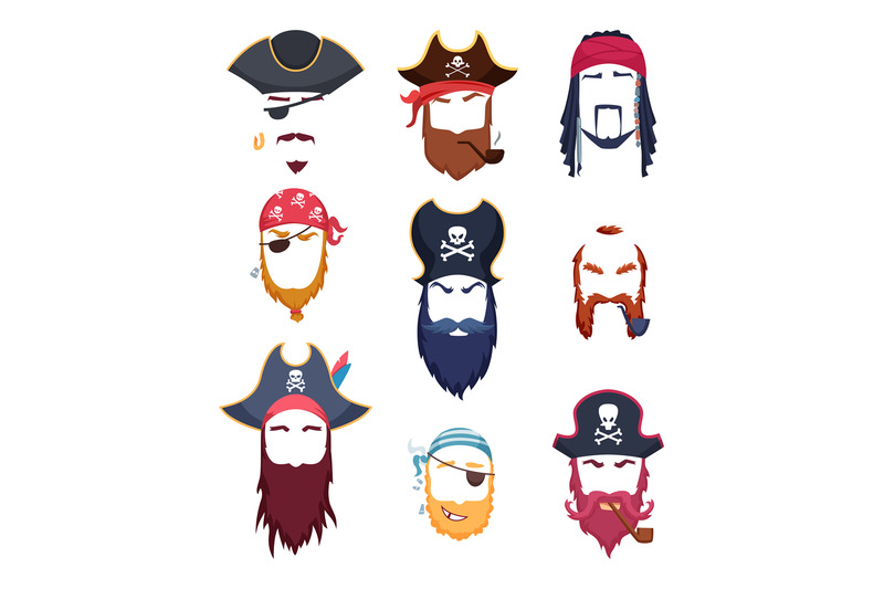pirate-masks-carnival-costumes-element-mustache-hat-beard-hook-hair-v