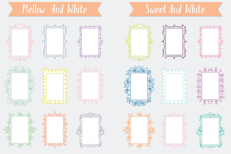 colored-rectangle-doodle-frames-hand-drawn-oblong-border-wreath